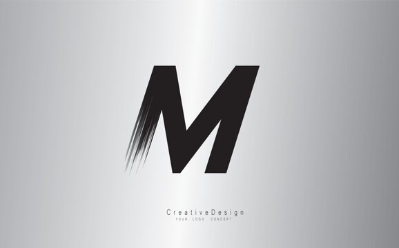 M letter logo design template vector