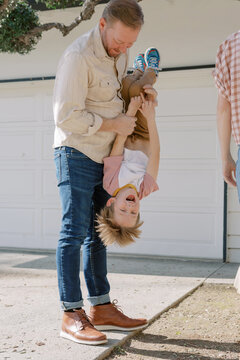 Dad Flips Son Upside Down