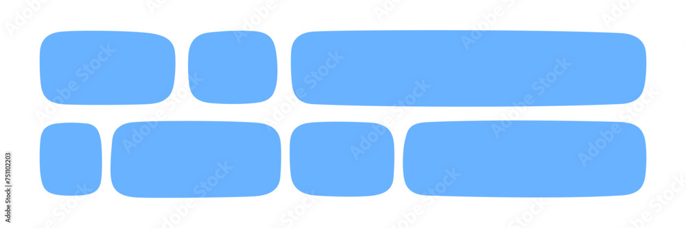 Poster hand drawn quote frames. empty rectangle speech bubbles blobs. doodle organic shapes set for social 
