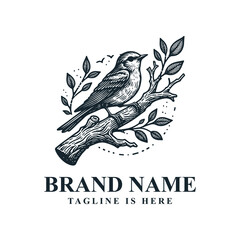 The bird logo perched on a tree branch represents freedom, harmony with nature, and a sense of tranquility, evoking a connection to the outdoors.