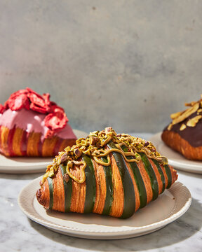 Three Gourmet Croissants