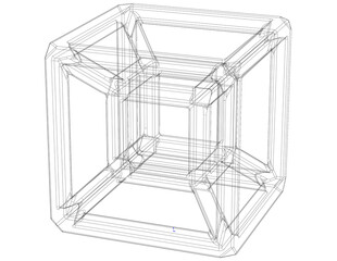 SQ Tesseract Hypercube 3D print model