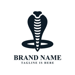 The minimalist cobra logo evokes sleekness, danger, and agility, capturing the essence of the serpent's mystique in a simple yet striking design.