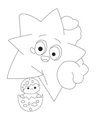 Easter coloring book page for kids