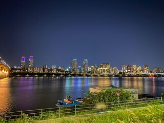 country skyline at night