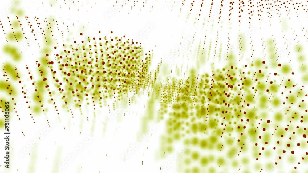 Poster abstract 3d space with rays of dots and colored reflections. design. movement of abstract rays from 