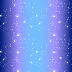 Gradient starry seamless repeat pattern