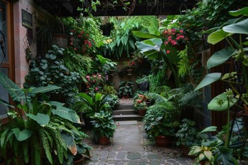 Fototapeta premium A garden where plants can speak and feel