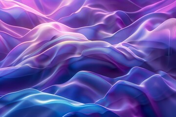 Obraz premium Vivid abstract purple satin texture with fluid wave patterns, great for creative art projects and modern design elements.