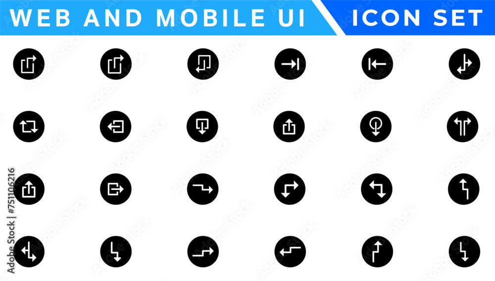 Poster ui ux icon mega set, user interface iconset collection