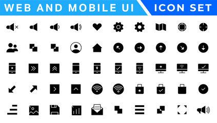 UI UX Icon mega set, user interface iconset collection