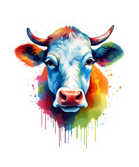 Cow Tshirt Design PNG Files Print for White Background