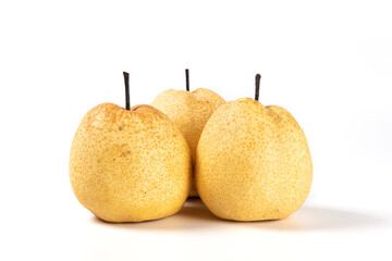 Asian pears  fruit isolated on white background.