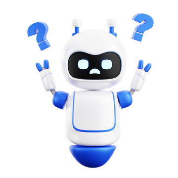 3D Confused Robot Icon