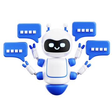 3D Many Chat Robot Icon