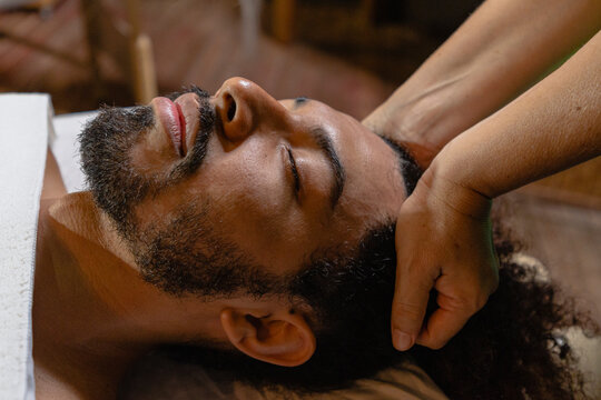 Masseuse working in her spa. 