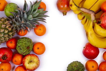 A fresh fruits isolated on white background