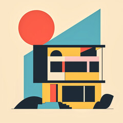 Bauhaus Revival, Abstract House of 80s Elegance