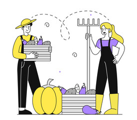 Farm vegetables vector simple © 100% HAND-CRAFTED 