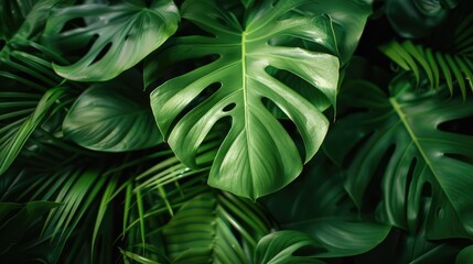 Fototapeta na wymiar A detailed look at a lush, green, leafy plant. Generative Ai