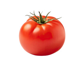 Red, juicy tomato, without background.