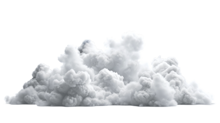 White cloud on white background. PNG is transparent.