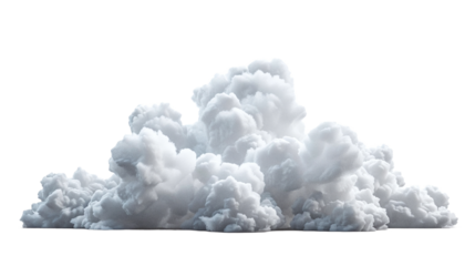 White cloud on white background. PNG is transparent.