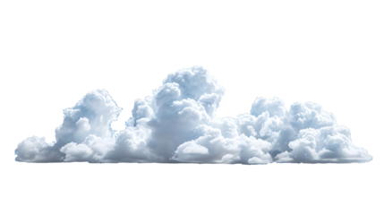 White cloud on white background. PNG is transparent.