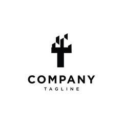 Obraz premium Letter T Building logo icon vector template eps