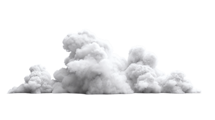 White cloud on white background. PNG is transparent.