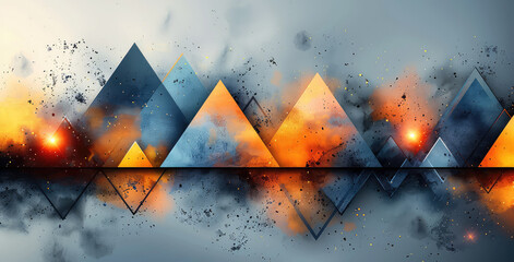 Triangle abstract vector background design. Created with Ai
