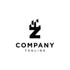 Letter Z Building logo icon vector template eps