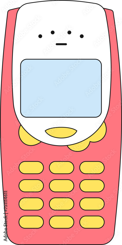 Wall mural classic vintage cellphone vector