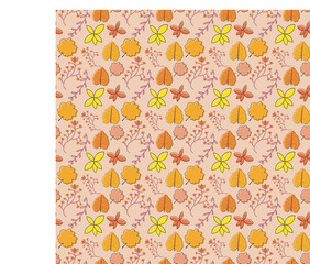 Seamless autumn pattern with colorful leaves Perfect for wallpaper, wrapping paper, web sites, background, social media, blog and greeting cards.