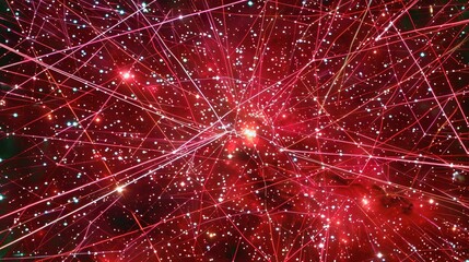 Golden light streams radiate from a central box, simulating a cosmic event or advanced technology.