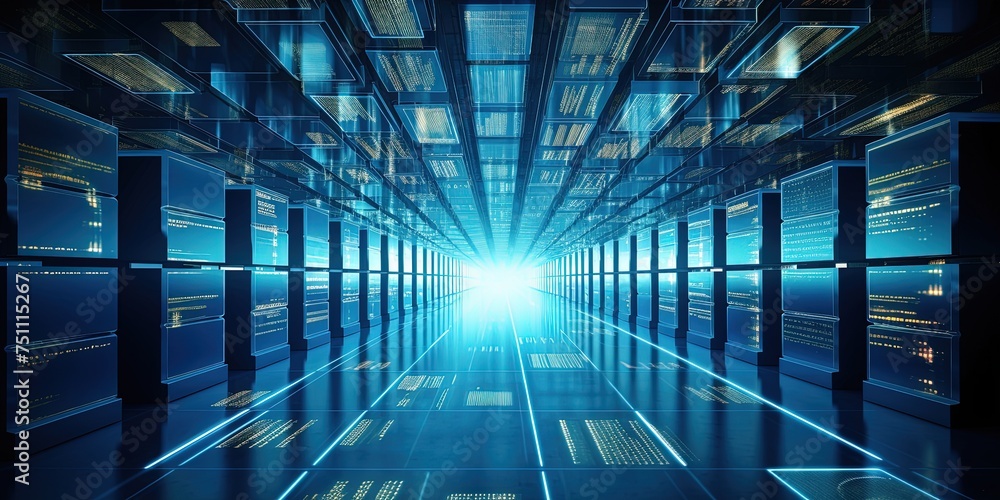 Poster strategic archive and processing of data. data processing and archiving concept