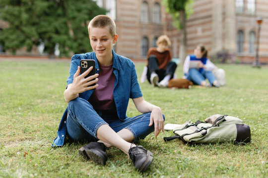 Undergraduate gadget virtual communication video call campus free time
