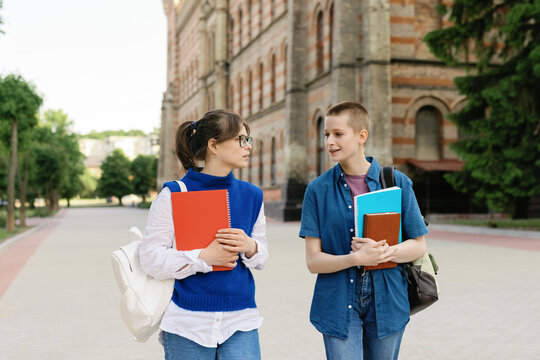 Student classmate campus walk communication scholastic friendship