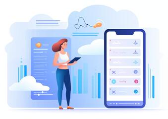 Tiny Explorer: Modern Flat Cartoon-Style Vector
