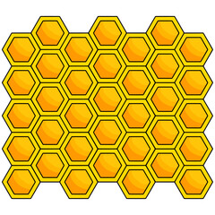 Honeycomb element. Vector illustration with spring season theme. Editable vector element.