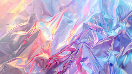 Holographic abstract rainbow seamless pattern. Vibrant background silk swirl style. Tie dye art gradient effect. Unicorn wallpaper. Fairy tale background.