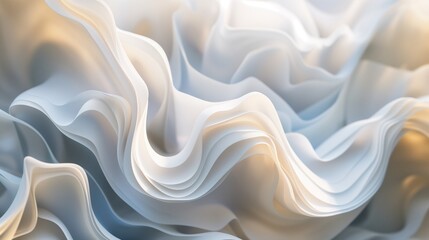 Dynamic waves of energy converging and diverging, forming a captivating 3D abstract tapestry with a...
