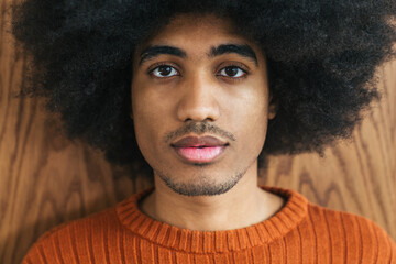 male portrait with afro hairstyle