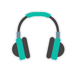 Headphone Sticker Illustration