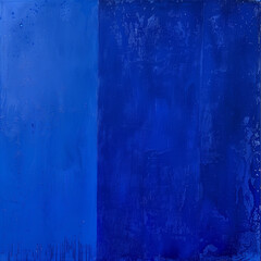 Creative painting with Klein blue as the main color