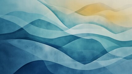 Obraz premium abstract design on blue background textured paper with watercolors