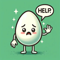 Obraz premium top view of fried egg isolated on a white background