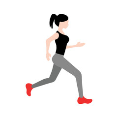 Fototapeta na wymiar Woman Running Illustration