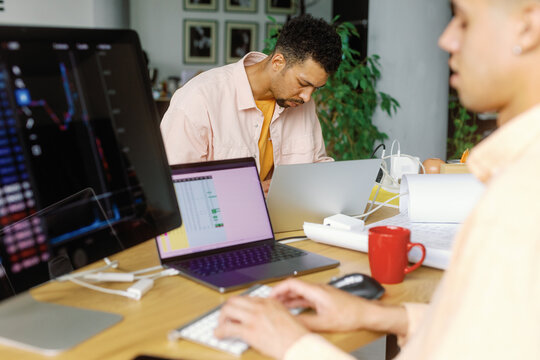 Colleague common workplace financial data technology analyst business