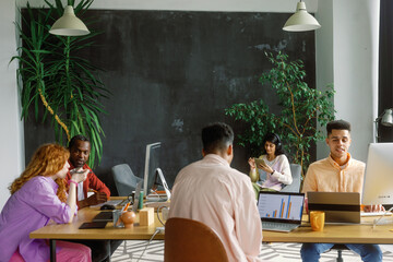Community workspace workstation team businesspeople startup tech use
